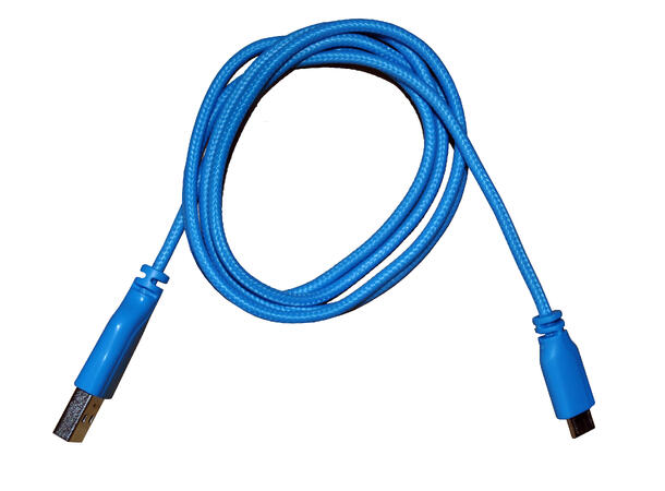 Tech CONNECT - USB/Mikro USB kabel 1 meter, BLÅ utførelse 